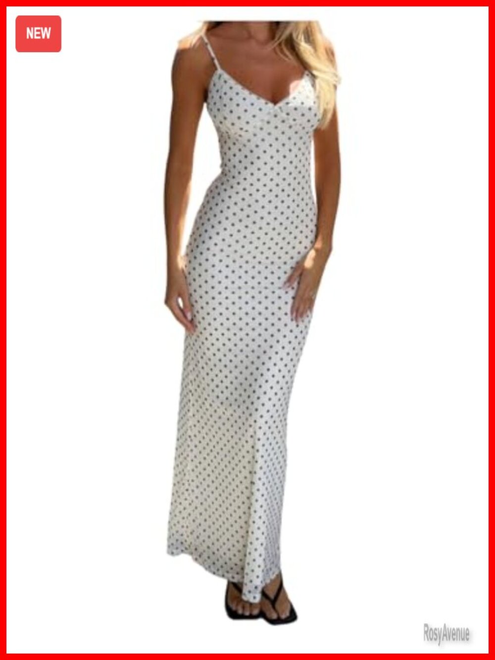 Women's Floral Maxi Dress V-Neck Spaghetti Strap Summer Vacation Sundress